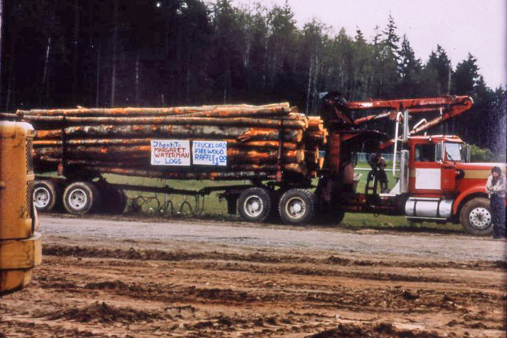 Raffle fund raiser - logging truck load of firewood. 